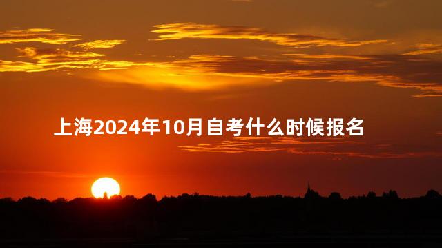 上海2024年10月自考什么时候报名