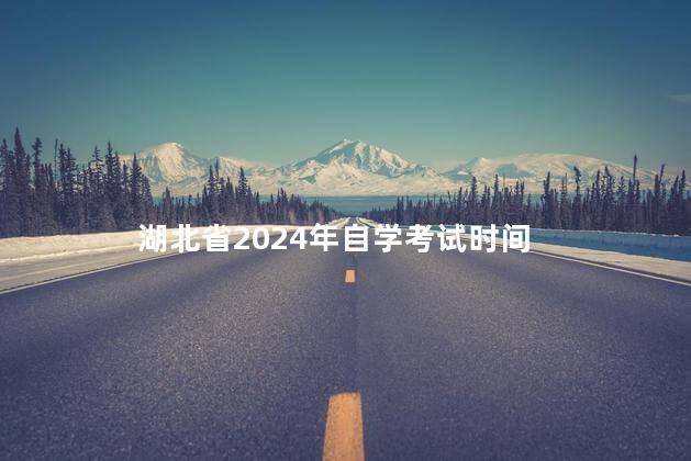 湖北省2024年自学考试时间